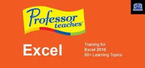 Professor Teaches Excel 2016 